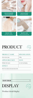 Aloe Vera Moisturizing Facial Cleansing Soap