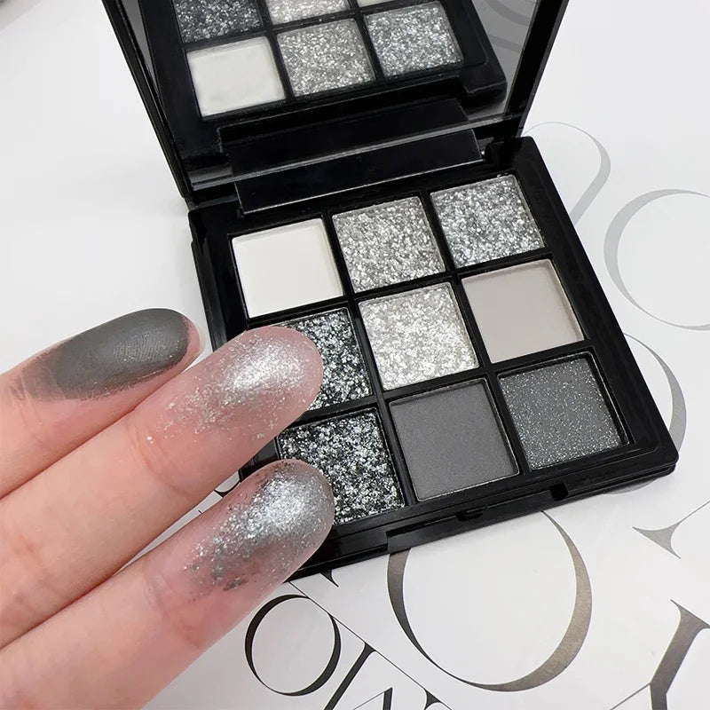 9-Color Smoky Matte and Shimmer Eyeshadow Palette