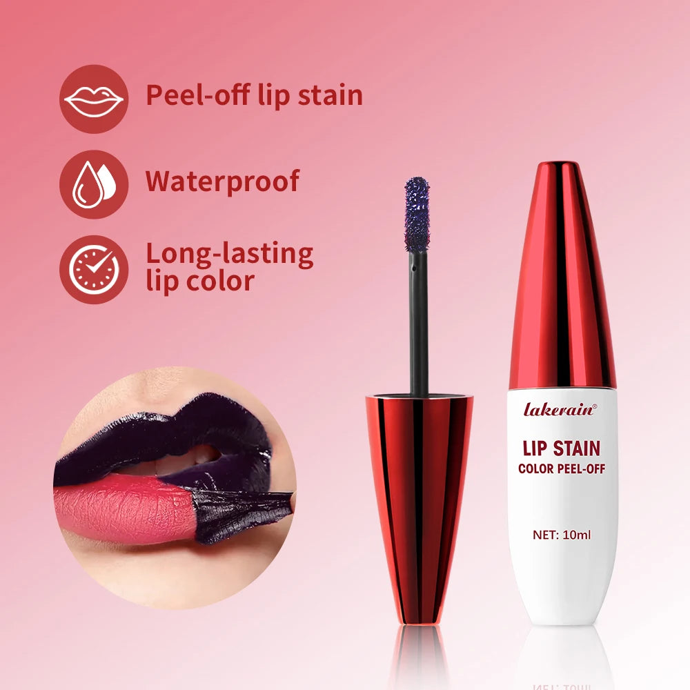 Waterproof Peel-Off Lip Stain for Long-Lasting Matte Color