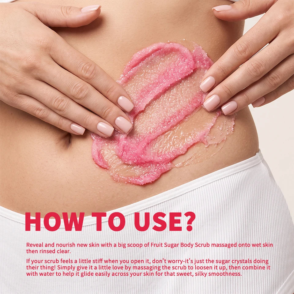 Raspberry Vanilla Sugar Body Scrub for Smooth Exfoliated Skin