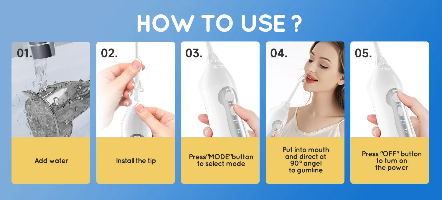 Professional Electric Water Flosser and Toothbrush Dental Care Set - 12