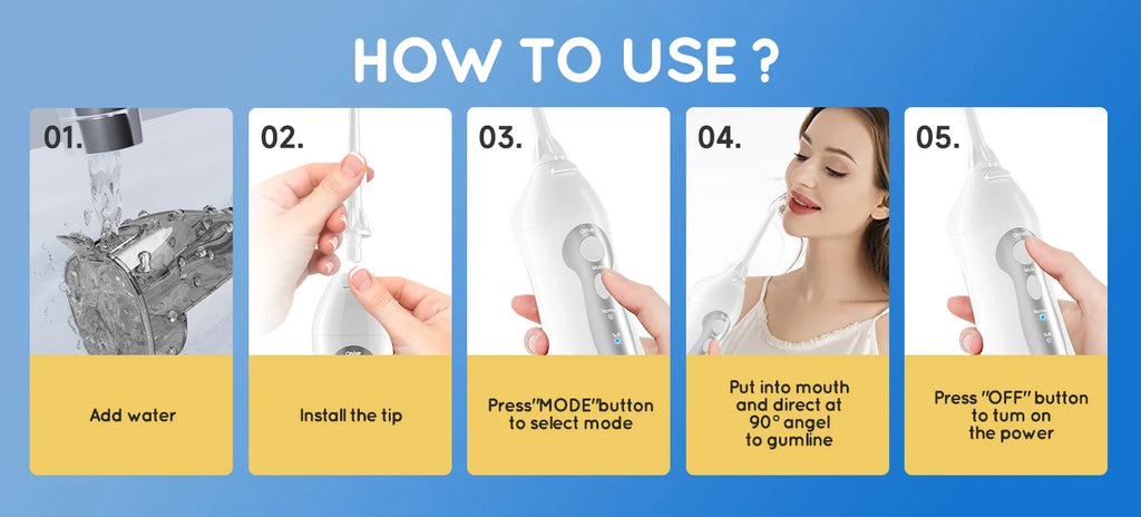 Professional Electric Water Flosser and Toothbrush Dental Care Set