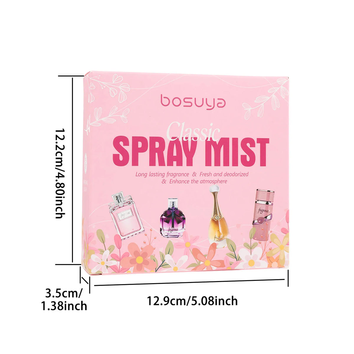4-Piece Long-Lasting Floral Fragrance Mist Set