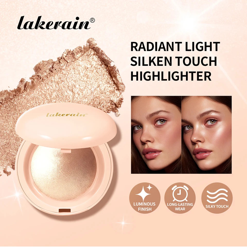 Silken Touch Shimmer Highlighter Powder for Radiant Glass Skin