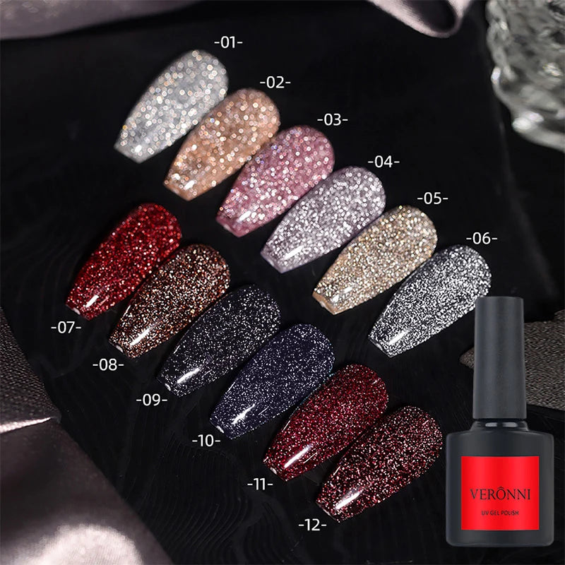 Reflective Glitter UV Gel Nail Polish for Manicure - 7