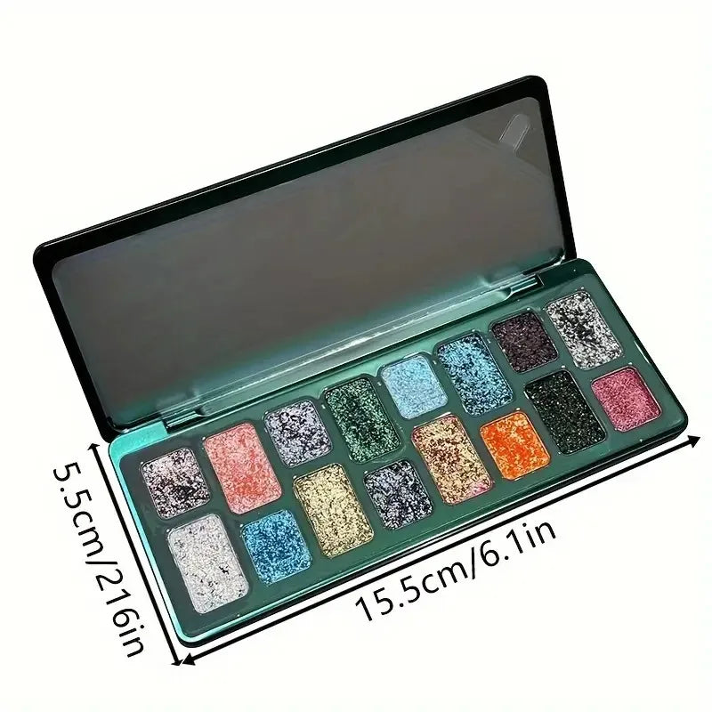 16-Color Shimmer and Matte Eyeshadow Palette - 9