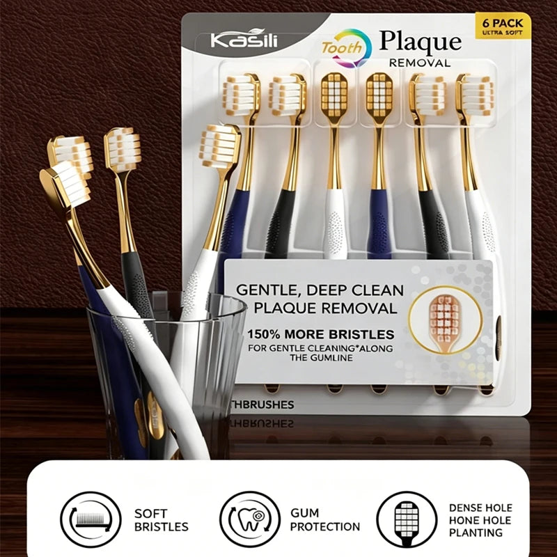 Ultra-Soft Wide Head Toothbrushes for Gum Protection