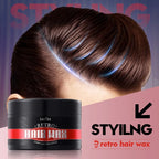 Men's Retro Hair Styling Wax for Strong Hold and Natural Volume