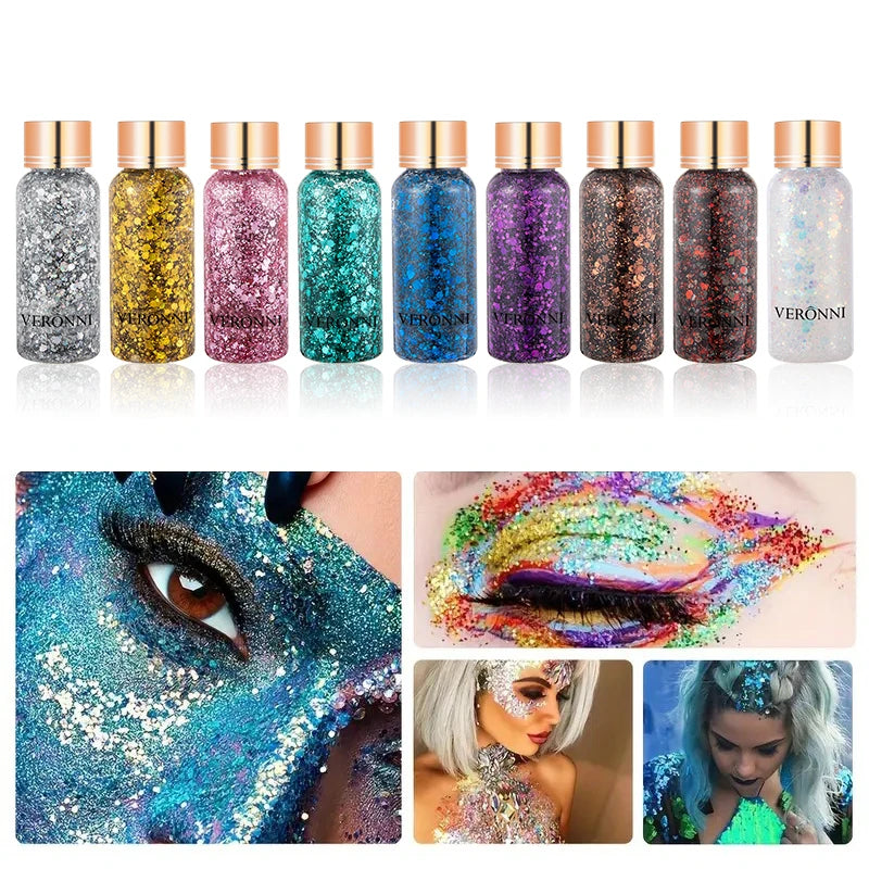 Sparkling Glitter Gel for Face, Body, and Hair