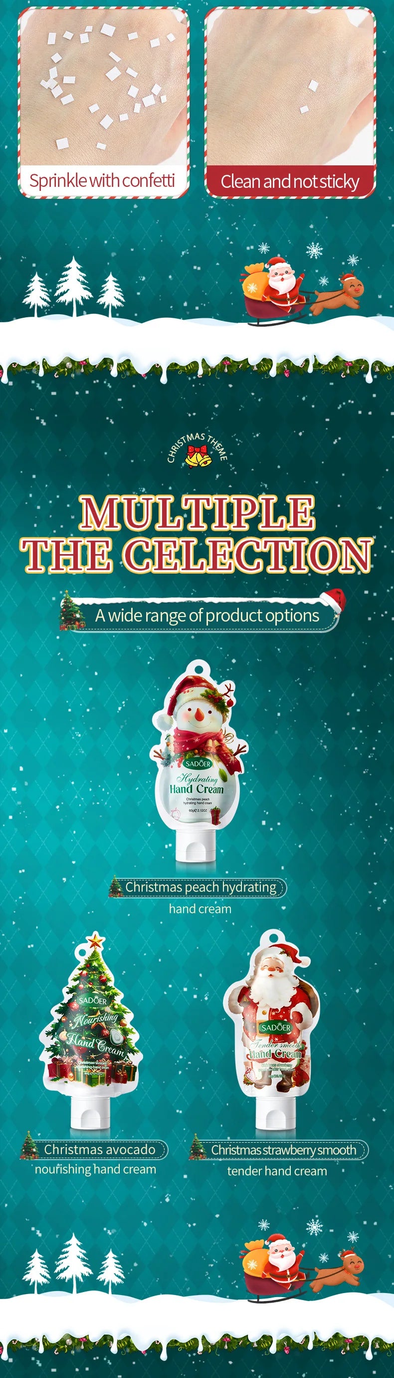 Moisturizing Christmas Hand Cream for Dry Winter Skin