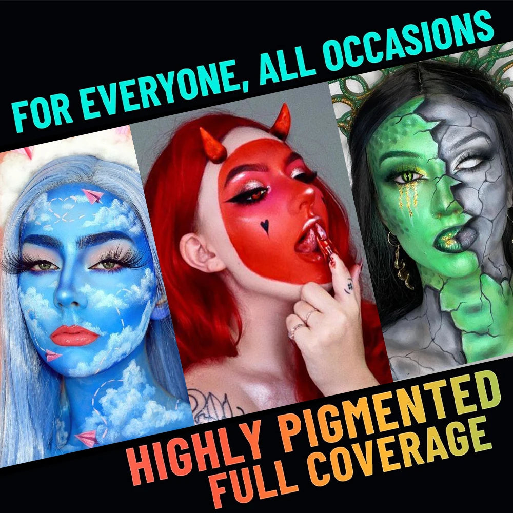 4-Color Professional Face and Body Paint Palette