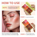 8-Color Cream Contour, Blush and Highlighter Palette