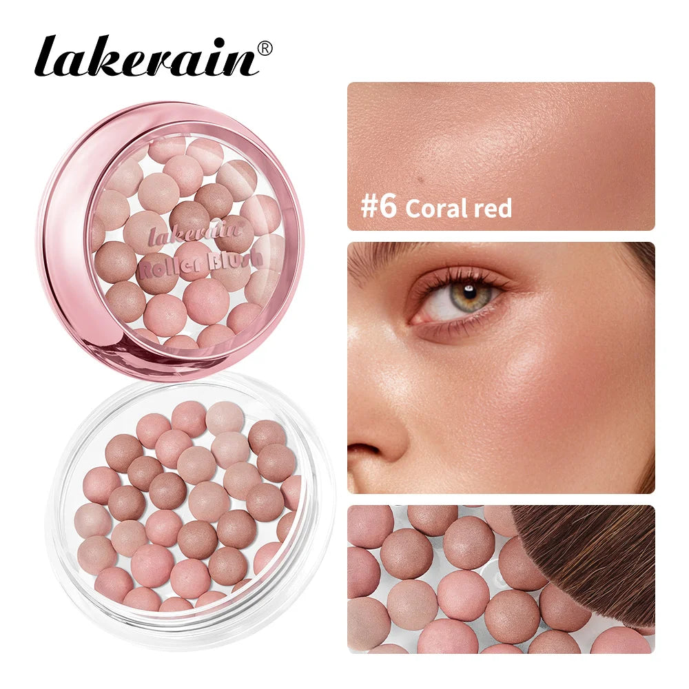 Shimmering Spherical Blush Powder Beads