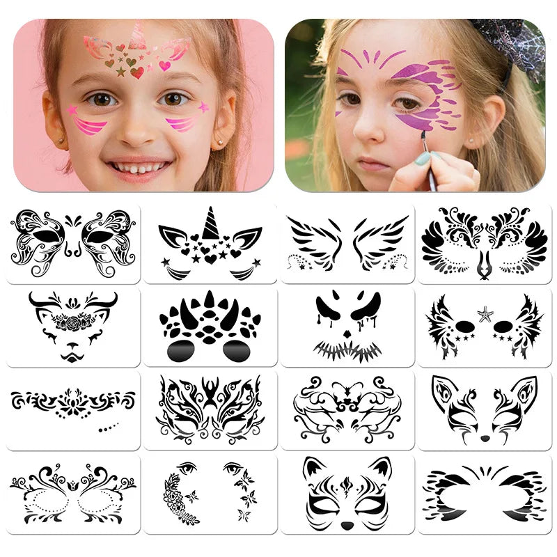 Reusable Face Painting Stencils for Parties and DIY Makeup