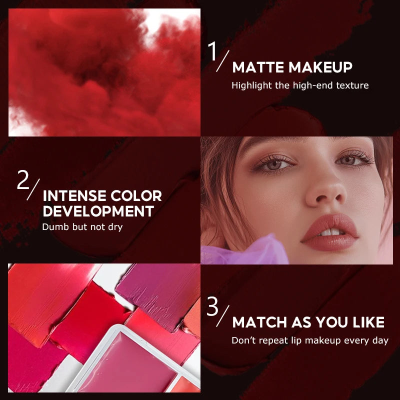 12-Color Moisturizing Lip Gloss Palette for Long-Lasting Makeup - 8