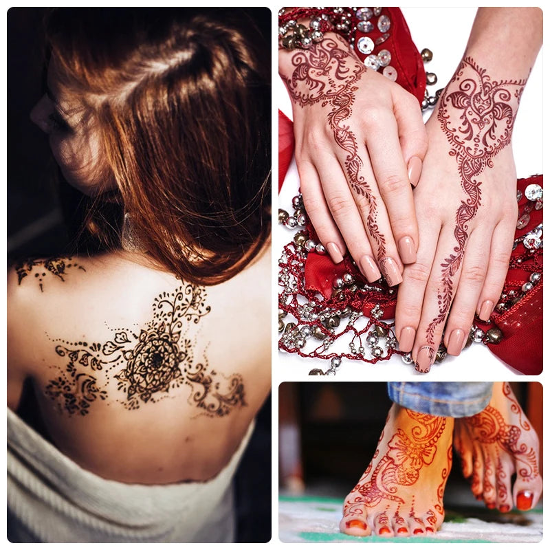 Natural Henna Tattoo Paste for Temporary Body Art