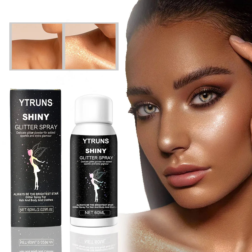 Shimmering Glitter Spray for Hair and Body