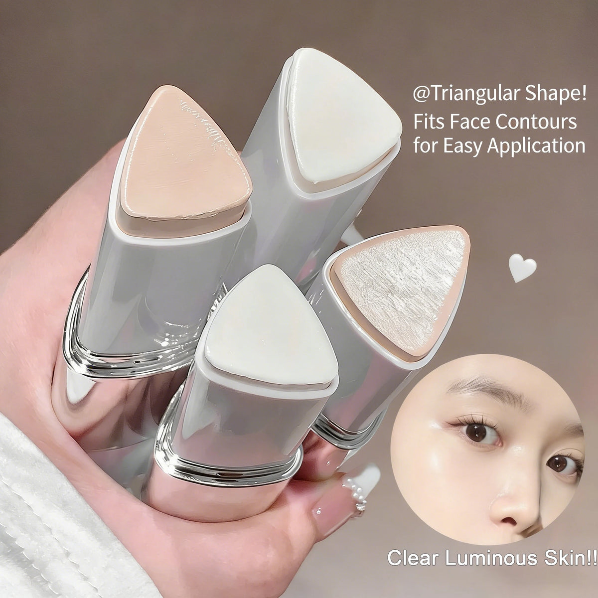 Dual-Ended Foundation Stick with Built-in Blending Brush