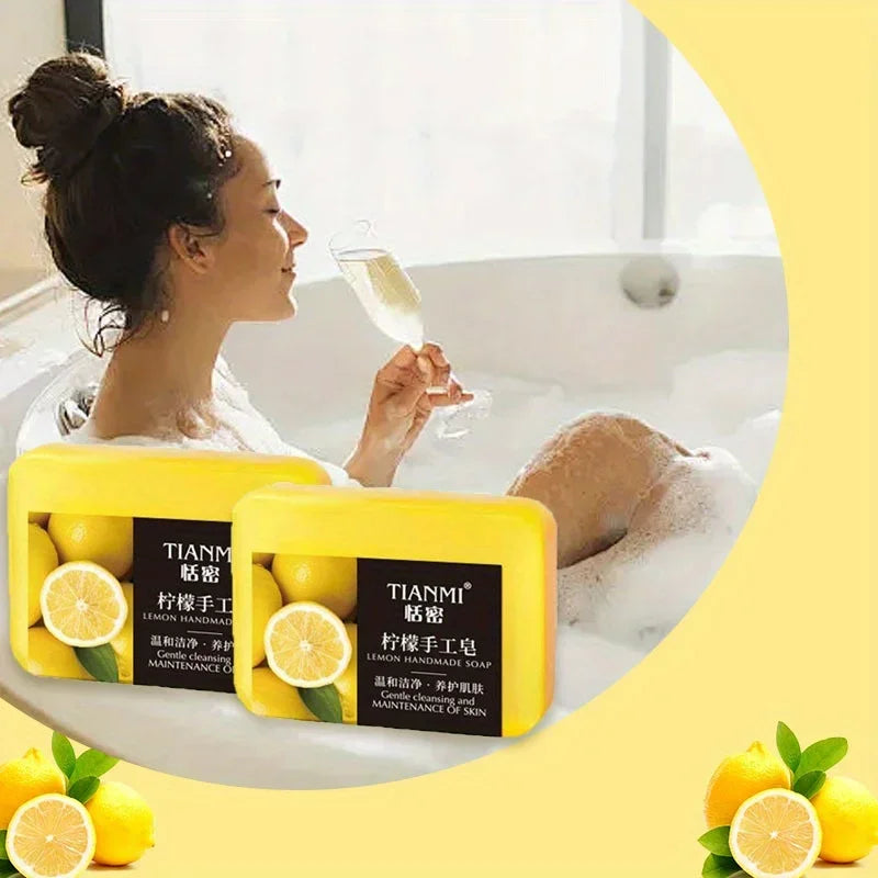 Natural Lemon Handmade Soap for Deep Cleansing and Hydration