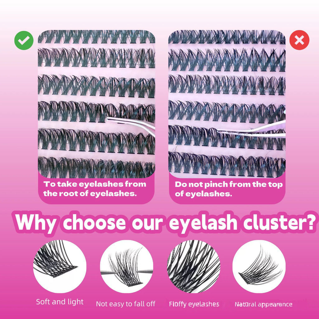 DIY Segmented Cluster Eyelashes for Natural Volume