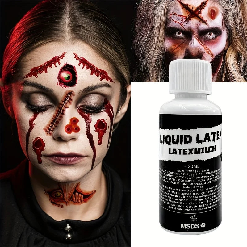 Liquid Latex for SFX Makeup and Halloween Special Effects
