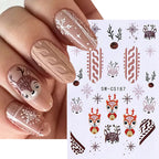 Festive Christmas Holiday Nail Art Decals