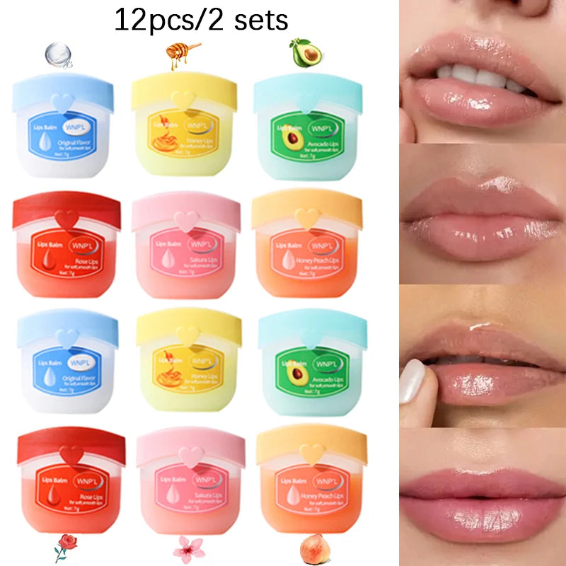 12-Piece Moisturizing Lip Balm Set for Soft Hydrated Lips