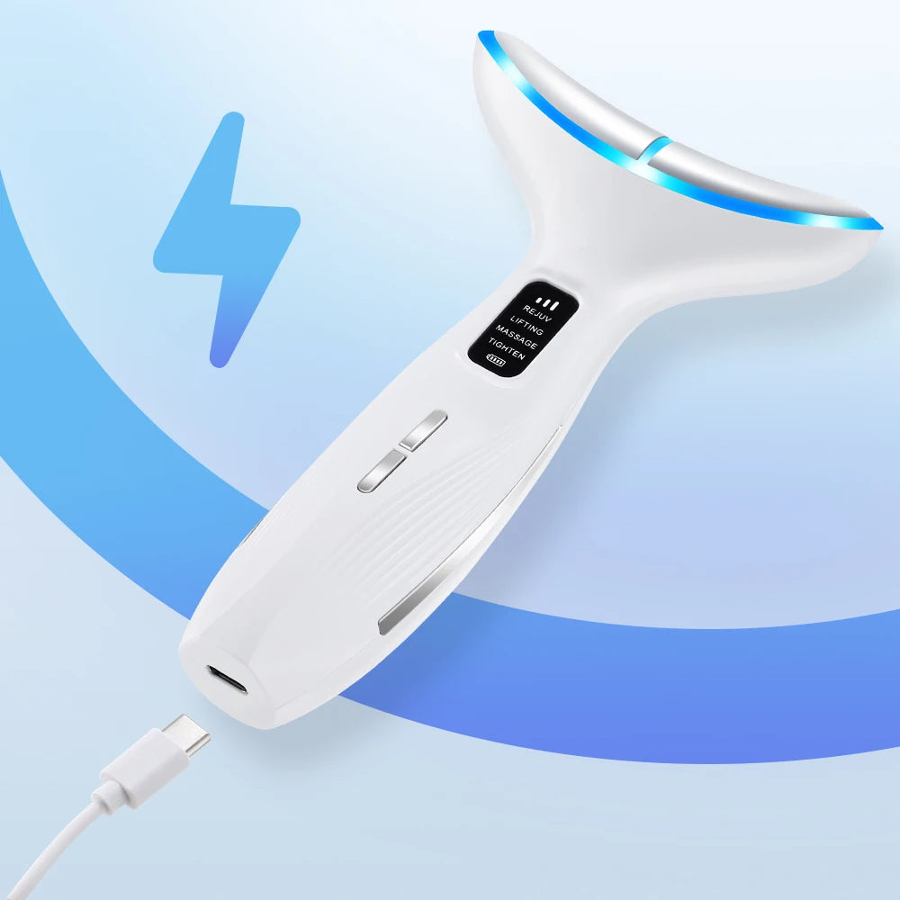 LED Facial and Neck Skin Tightening Massage Device - 23