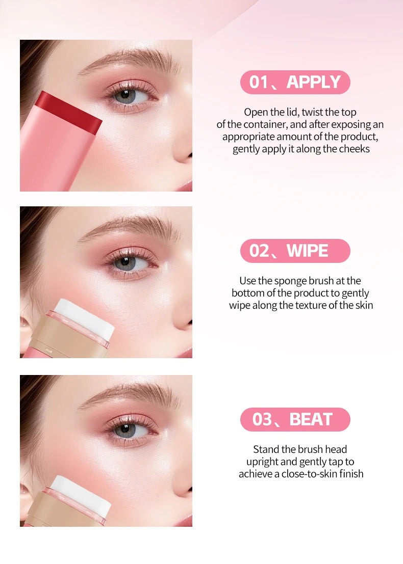 Natural Blendable Cream Blusher Stick - 18