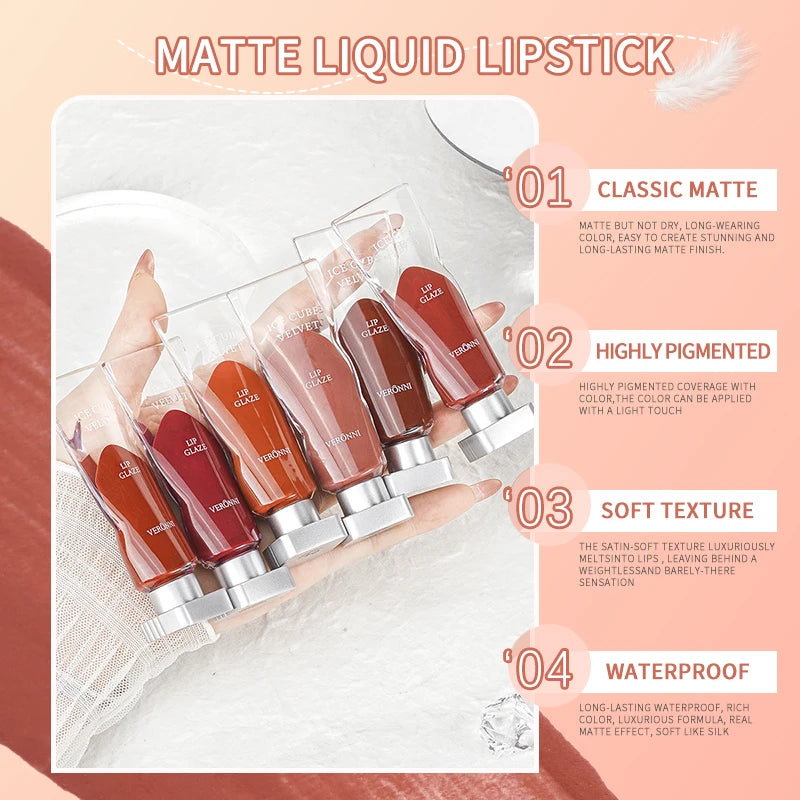 Matte Velvet Liquid Lip Gloss Set