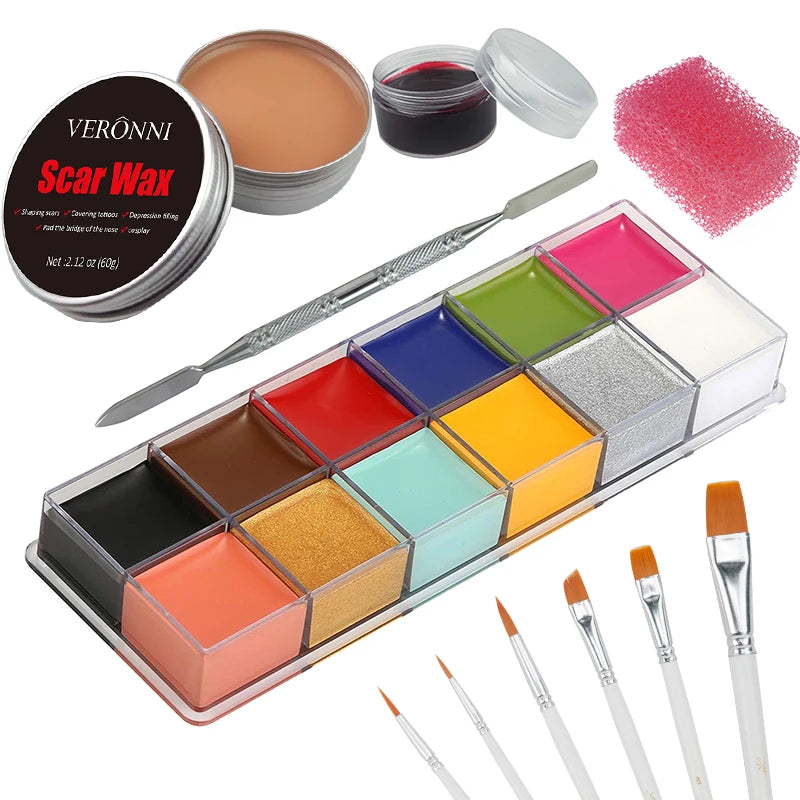 Professional Special Effects Makeup Kit for Halloween and Cosplay - 34