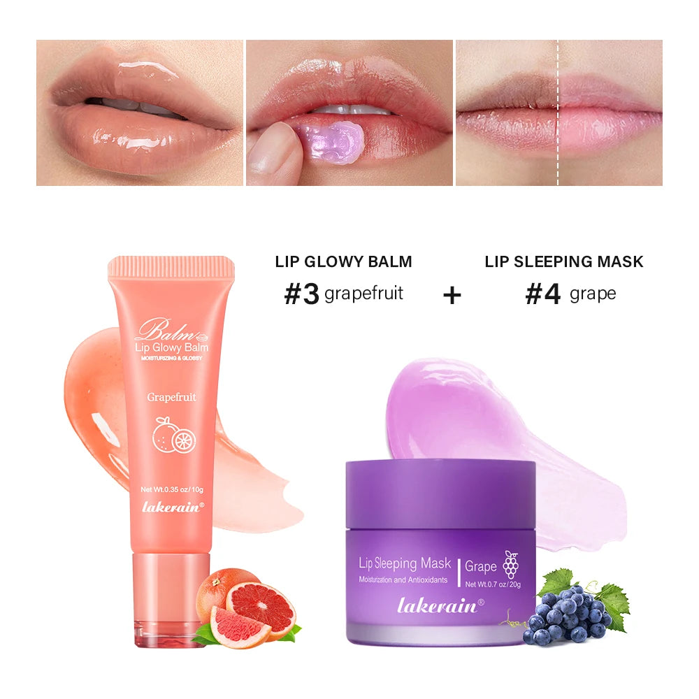 Moisturizing Lip Balm and Overnight Recovery Mask Set