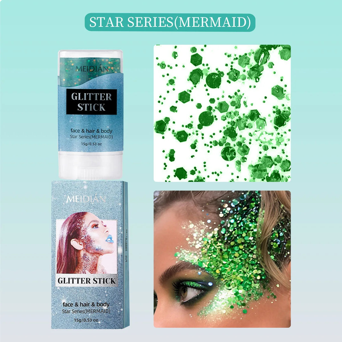 Shimmering Body and Face Glitter Stick