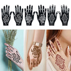 Temporary Tattoo Ink and Stencil Kit for Body Art