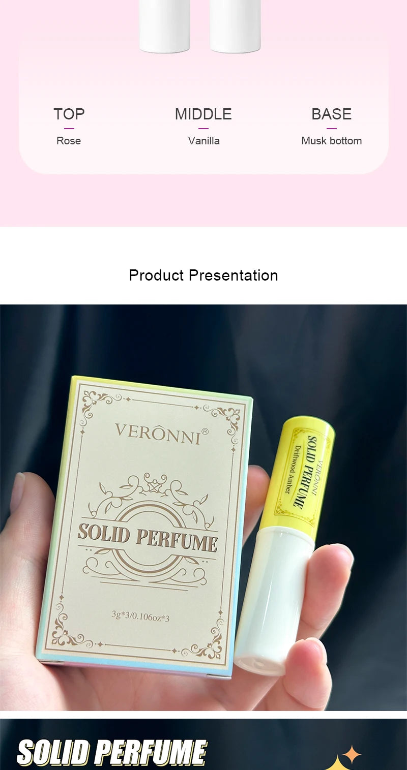 Portable Solid Perfume Stick Set for Long-Lasting Fragrance