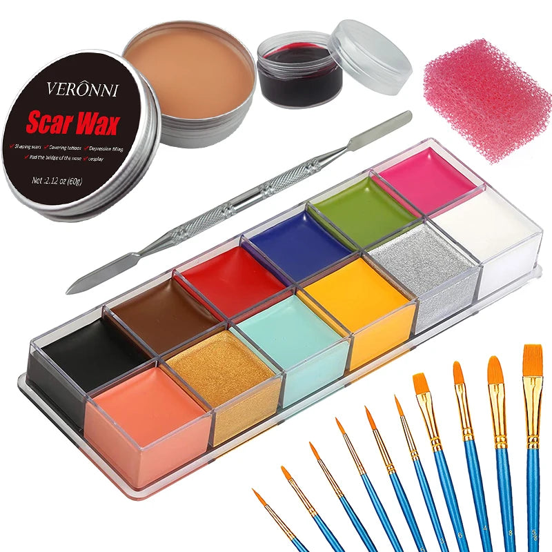 Professional Special Effects Makeup Kit for Halloween and Cosplay