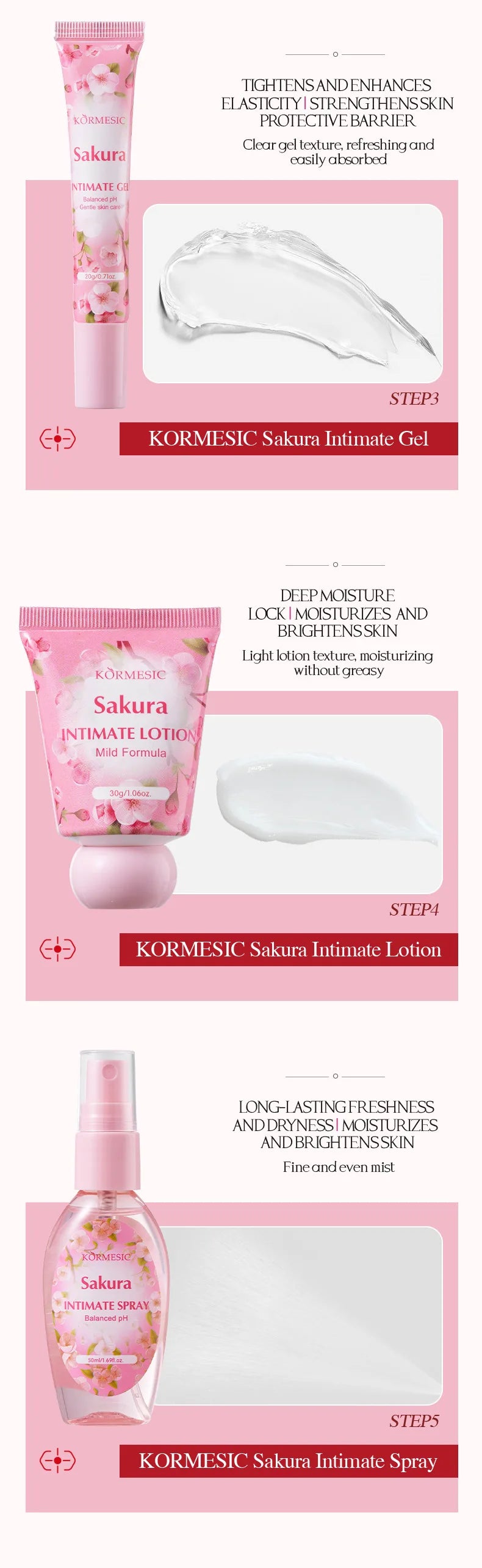 5-Piece Sakura Intimate Care and Hygiene Set