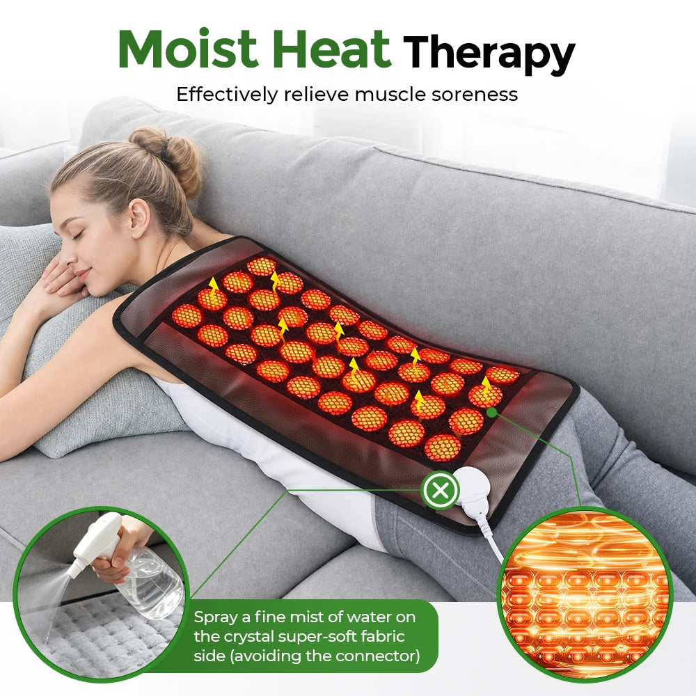 Natural Jade Stone Heating Pad for Back and Body Pain Relief