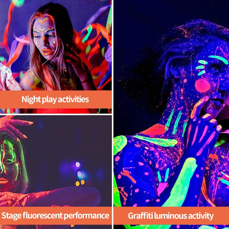 UV Glow Fluorescent Face and Body Paint Kit