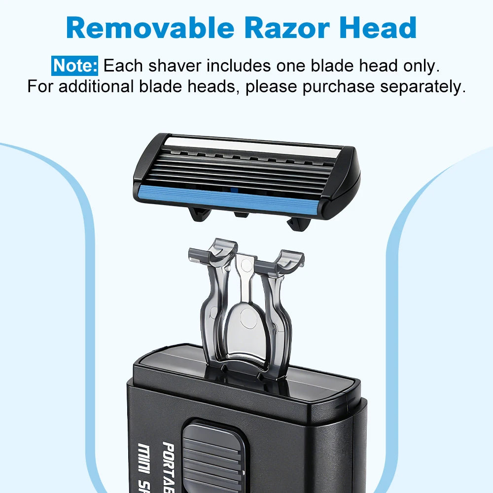 Portable Retractable 6-Layer Manual Razor for Travel