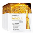 24K Gold Hydrating Ampoule Facial Sheet Mask Set