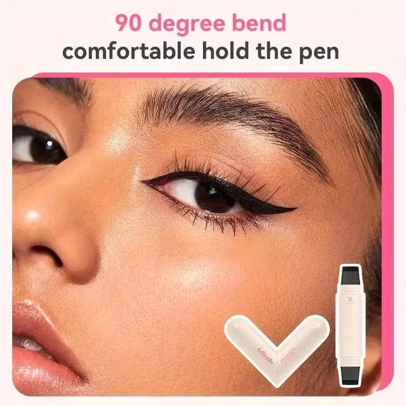 Dual-Head Waterproof Winged Eyeliner Stamp Pen