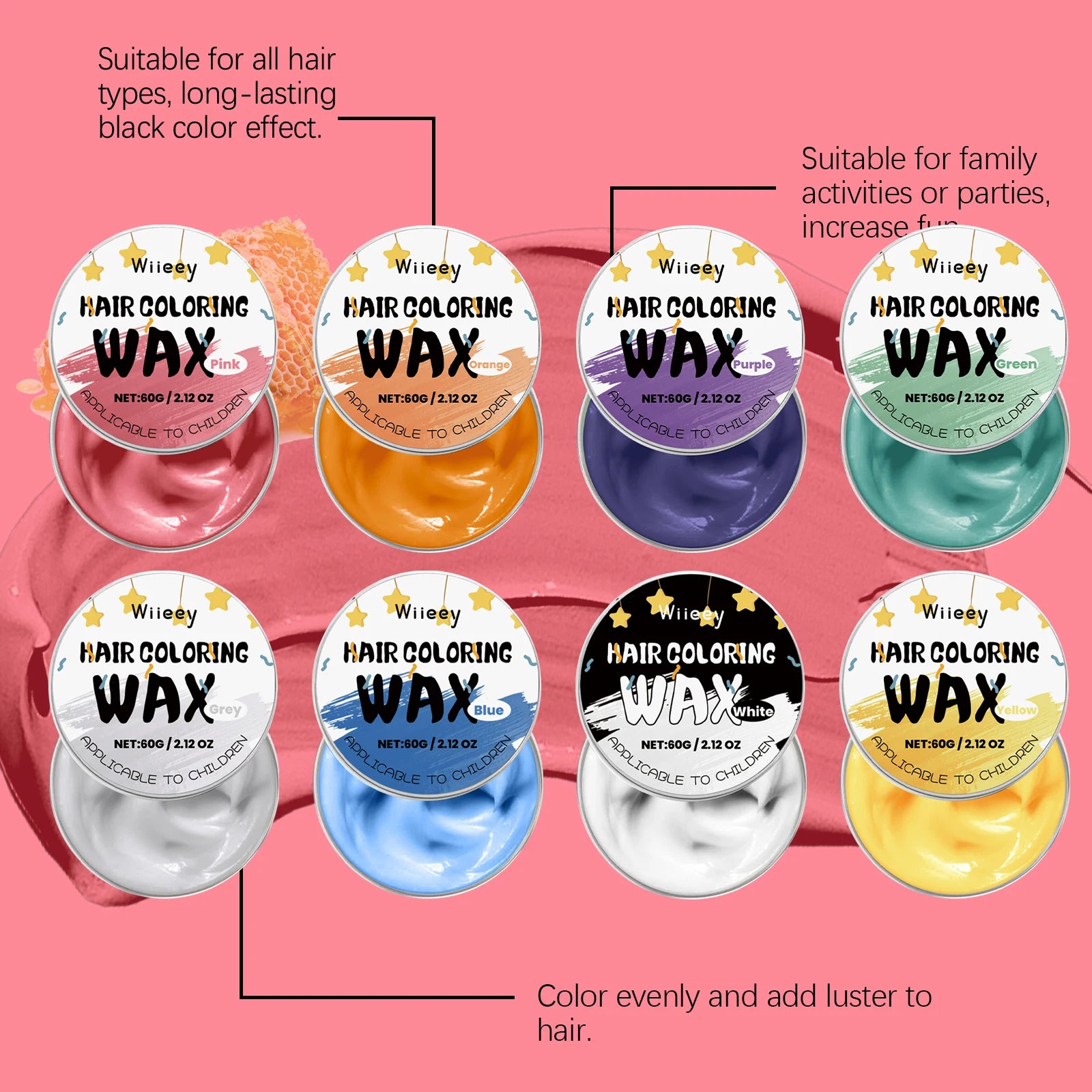 Temporary Hair Color Wax for Kids Parties - 20