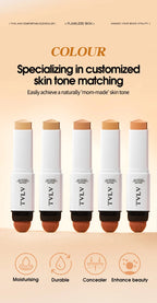 Double-Ended Face Concealer with Built-in Blending Brush