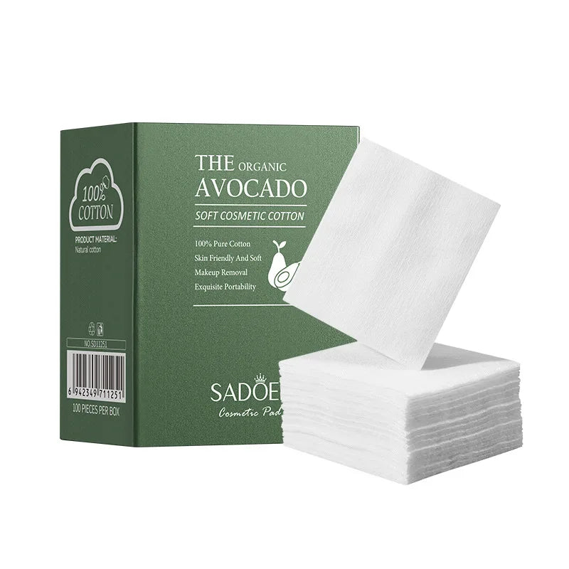 Gentle Avocado Cotton Makeup Remover Pads
