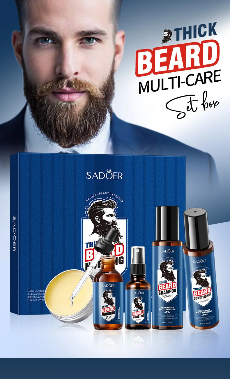 5-Piece Men's Grooming and Beard Care Set