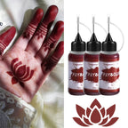 Long-Lasting Red Henna Temporary Tattoo Gel for Body Art