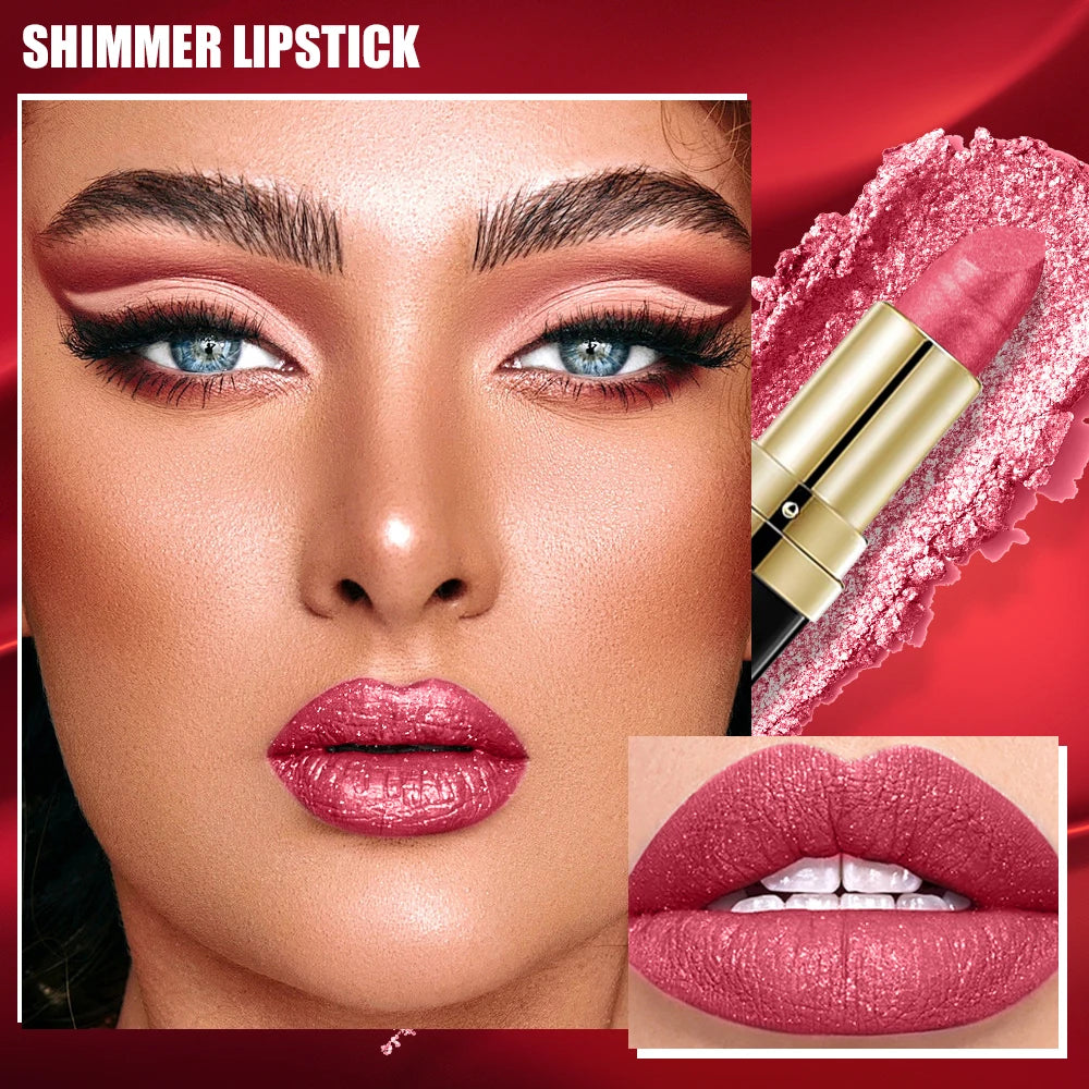 Shimmer Diamond Pearl Lip Gloss for Long-Lasting Shiny Lips - 4