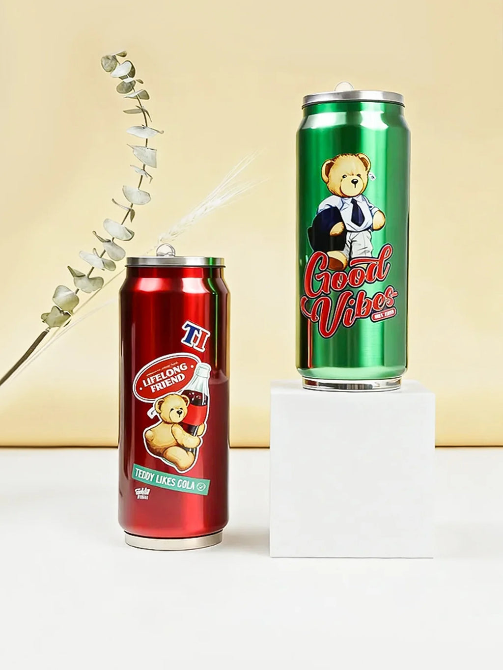 Insulated Stainless Steel Can Tumbler with Straw