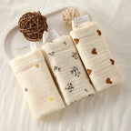 Soft Four-Layer Cotton Gauze Baby Washcloths and Burp Cloths